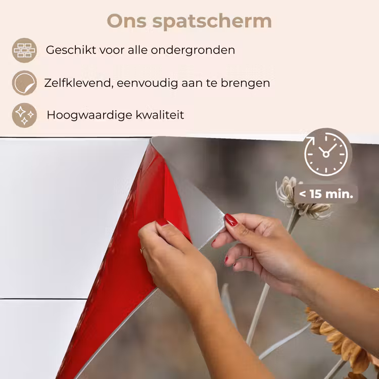 Spatscherm keuken - Zonnehoed - Droogbloemen - Geel - Warm — 4