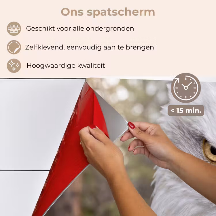 Spatscherm keuken - Amerikaans - Zeearend - Portret - Geel — 4