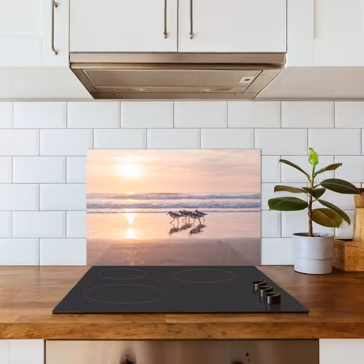 Spatscherm keuken - Zee - Vogels - Strand — 6