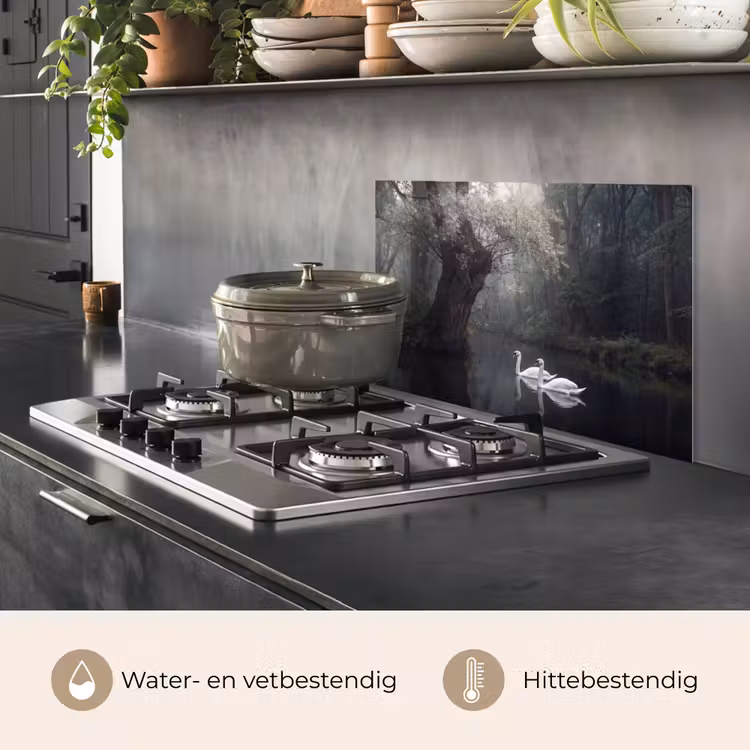 Spatscherm keuken - Zwanen - Rivier - Bos — 7
