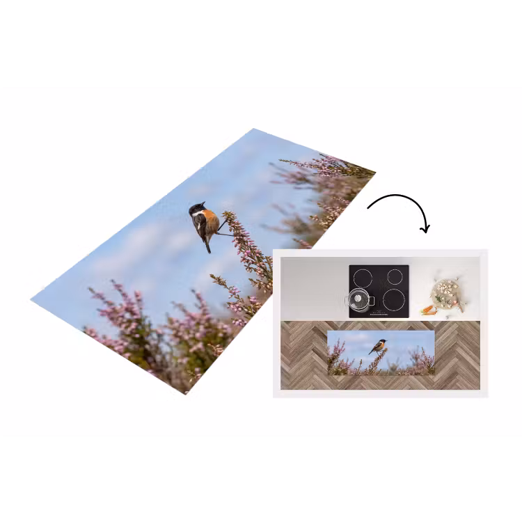 Keukenloper - Roodborsttapuit - Heide - Paars - Natuur - Sfeervol — 1