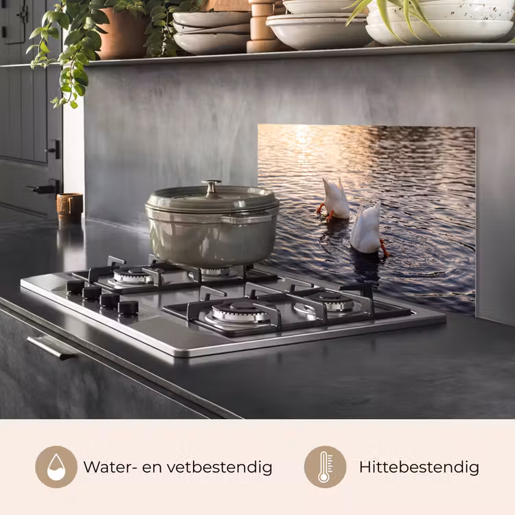 Spatscherm keuken - Eenden - Water - Natuur — 7