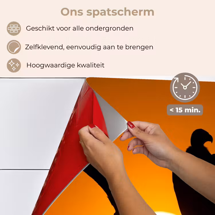 Spatscherm keuken - Gier - Tak - Zon - Oranje — 4