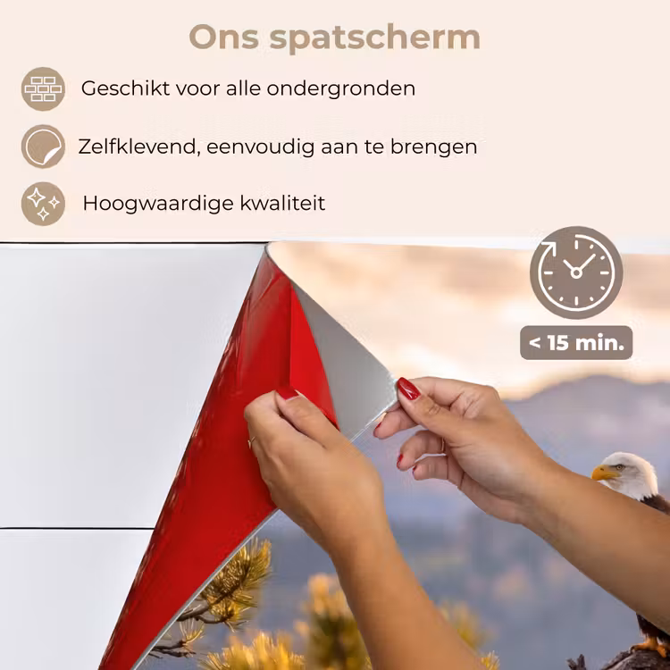 Spatscherm keuken - Zeearend - Boom - Bergen - Groen — 4