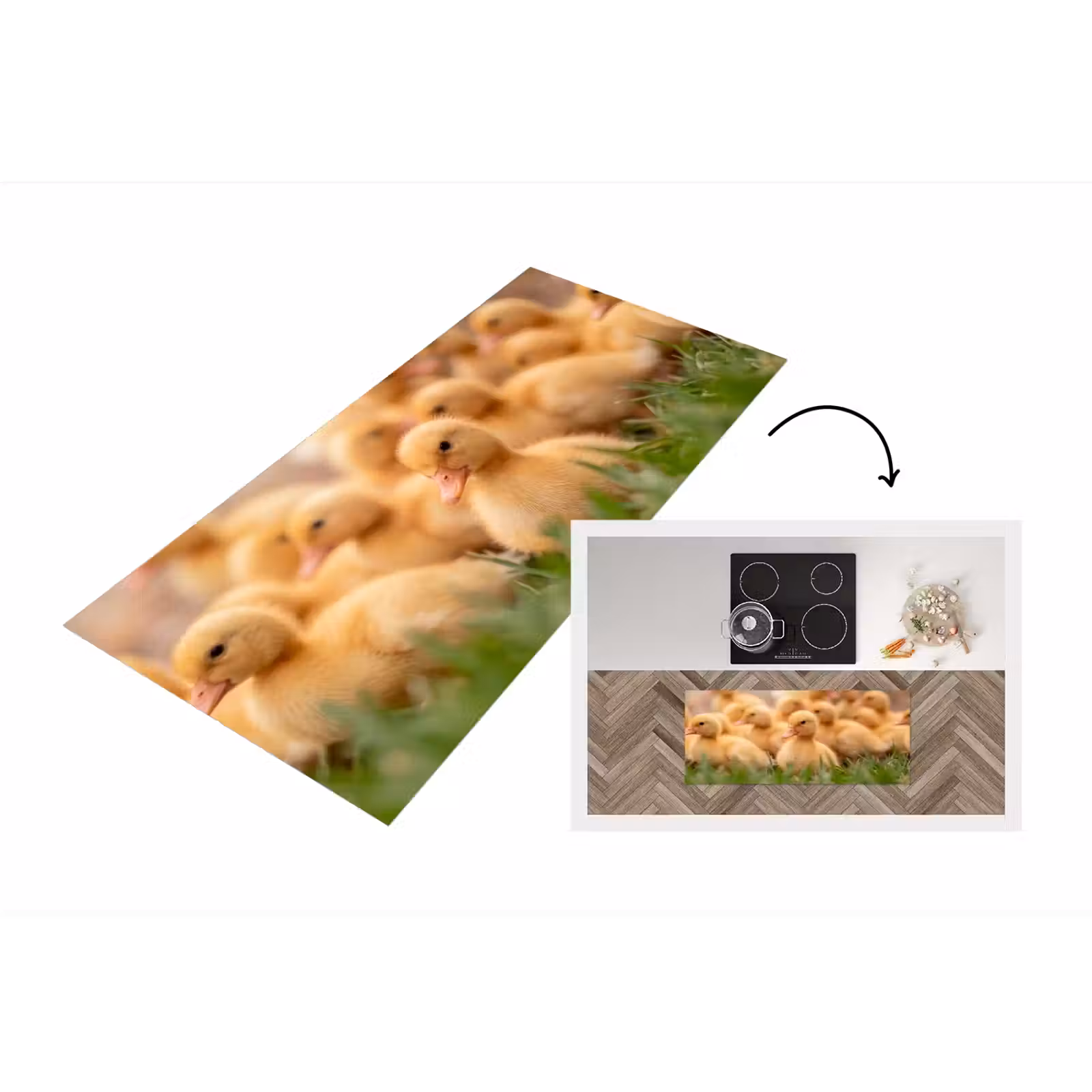 Keukenloper - Pijltje - Eend - Natuur - Geel — 1