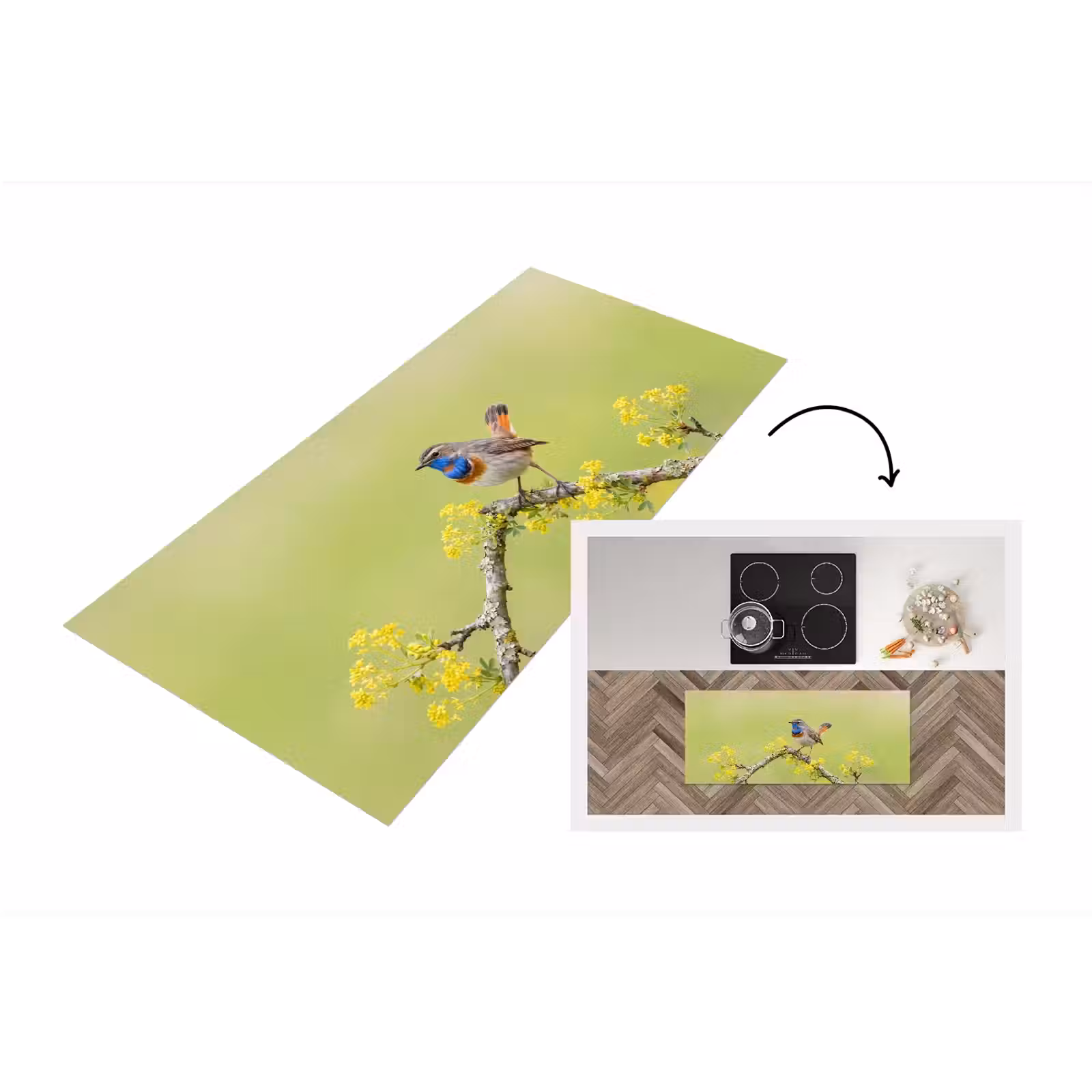 Keukenloper - Vogel - Tak - Natuur - Kleurrijk — 1
