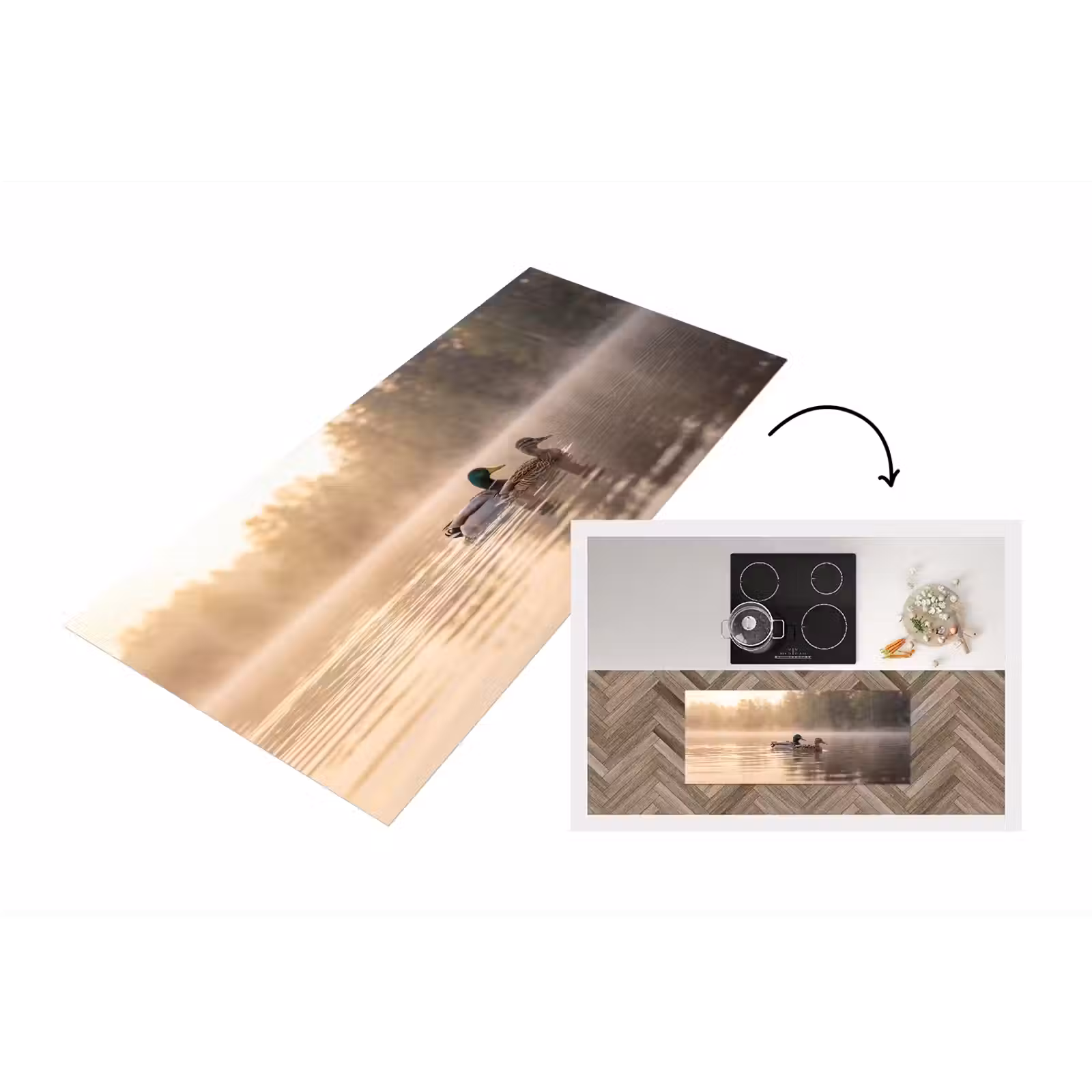 Keukenloper - Eenden - Water - Mist - Natuur — 1