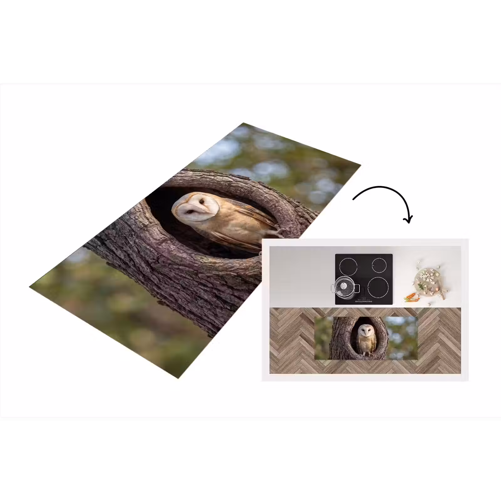 Keukenloper - Kerkuil - Boom - Natuur - Bruin — 1
