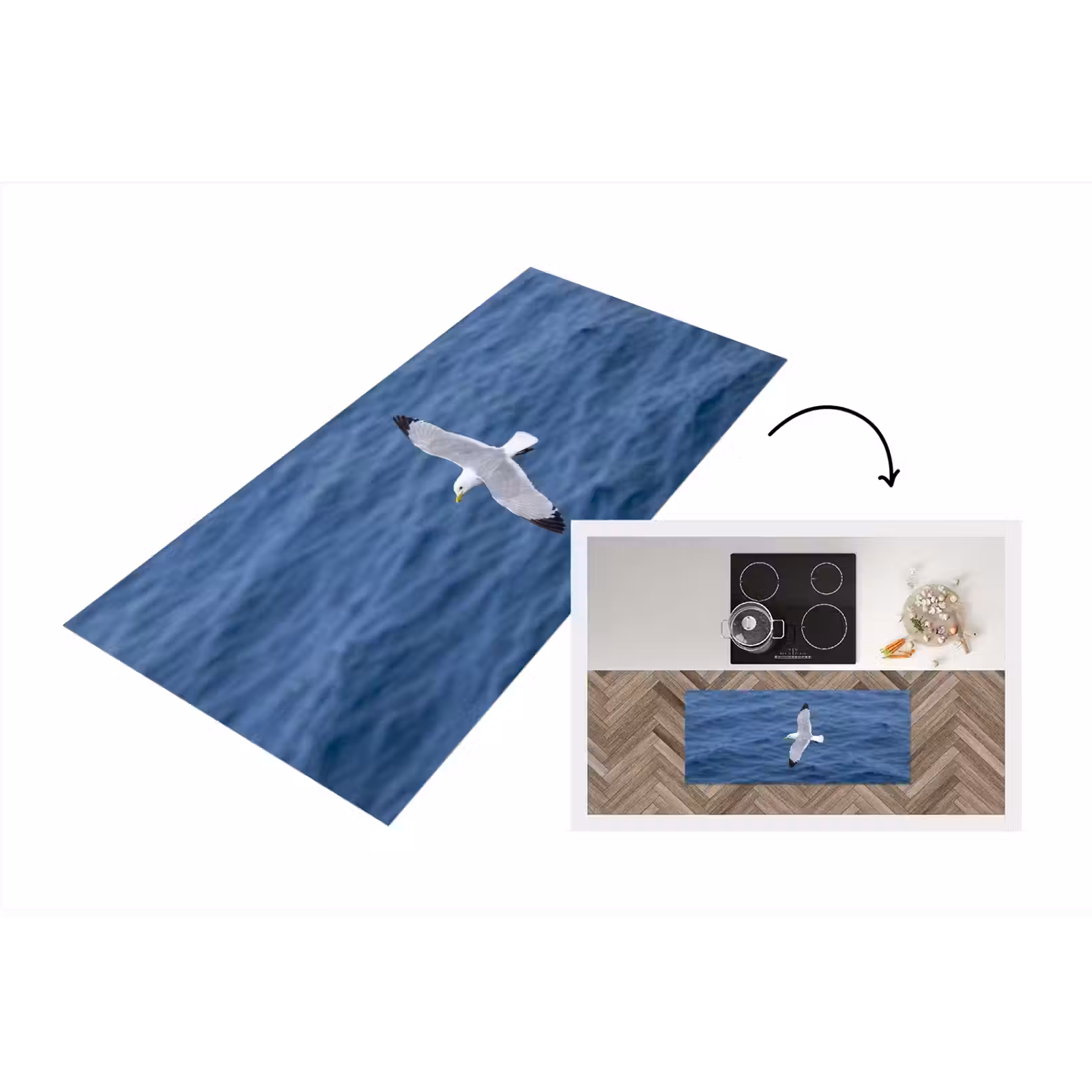 Keukenloper - Zeemeeuw - Oceaan - Blauw — 1