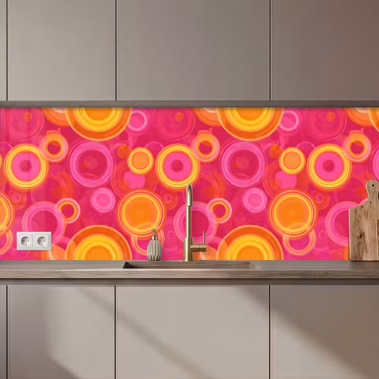 Keuken achterwand - Cirkels - Design - Kleurrijk — 1