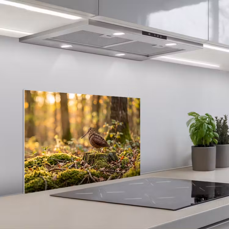 Spatscherm keuken - Houtsnip - Bos - Bladeren - Herfst - Gecamoufleerd — 5