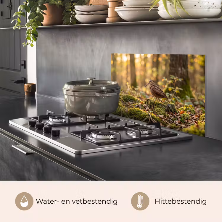 Spatscherm keuken - Houtsnip - Bos - Bladeren - Herfst - Gecamoufleerd — 7