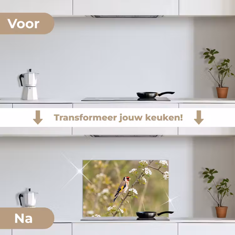 Spatscherm keuken - Putter - Bloesem - Lente - Natuur - Kleurrijk — 3