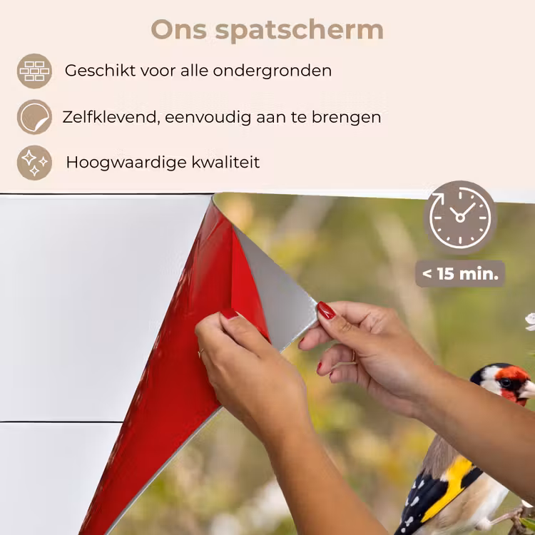 Spatscherm keuken - Putter - Bloesem - Lente - Natuur - Kleurrijk — 4