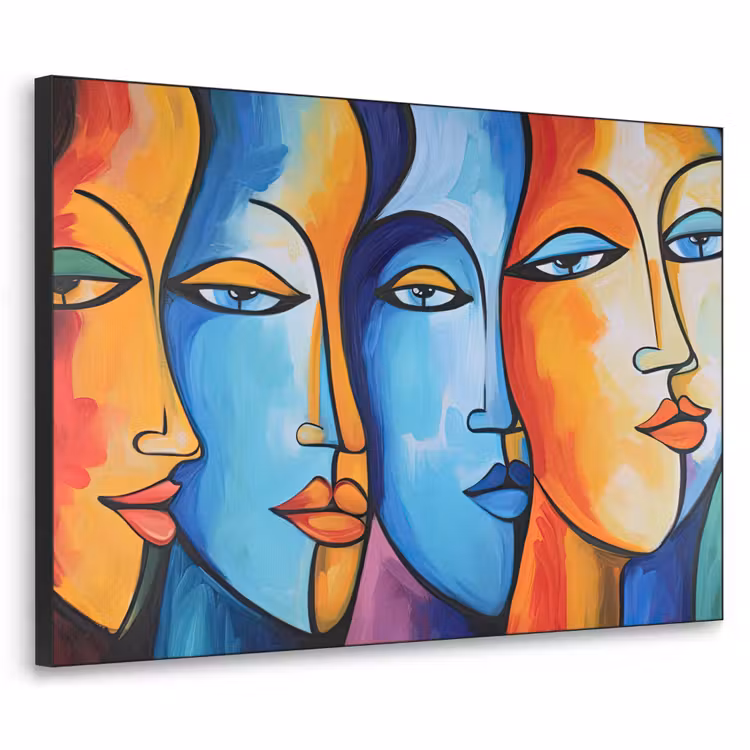 Art Frame - Hoofd - Olieverf - Schilderij - Kleurrijk — 1