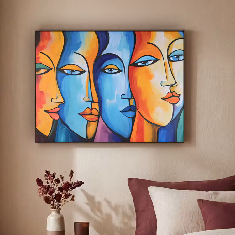 Art Frame - Hoofd - Olieverf - Schilderij - Kleurrijk — 3
