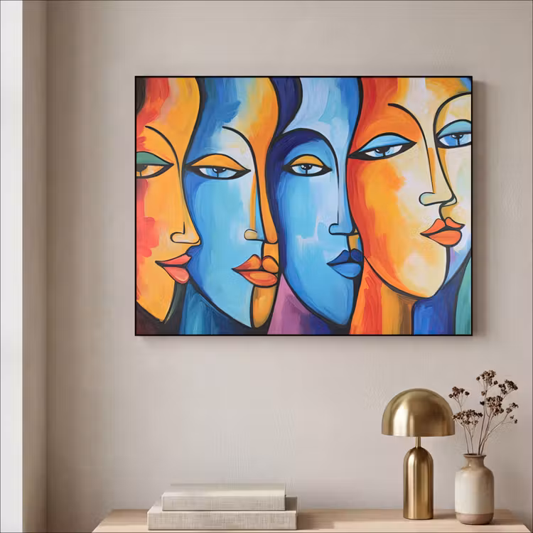 Art Frame - Hoofd - Olieverf - Schilderij - Kleurrijk — 5