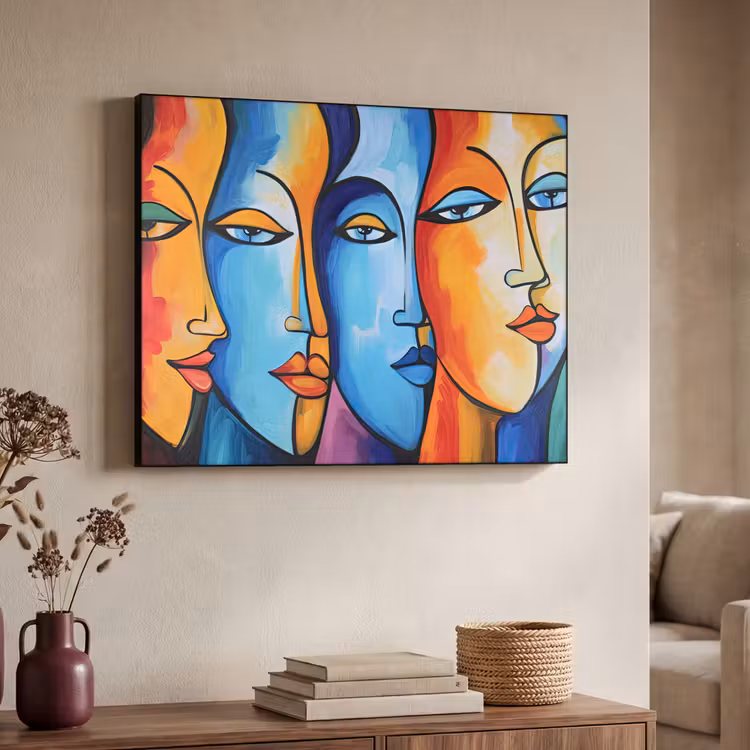 Art Frame - Hoofd - Olieverf - Schilderij - Kleurrijk — 7