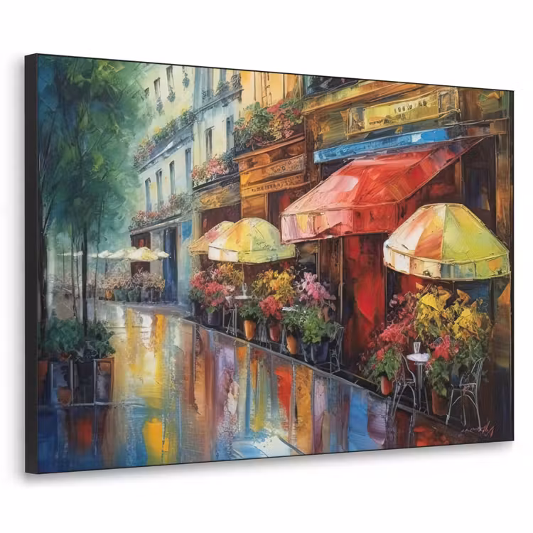 Art Frame - Straat - Olieverf - Kleurrijk - Stad — 1