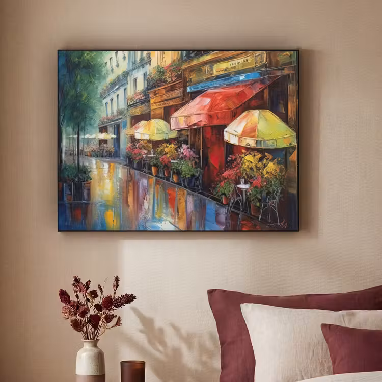 Art Frame - Straat - Olieverf - Kleurrijk - Stad — 3