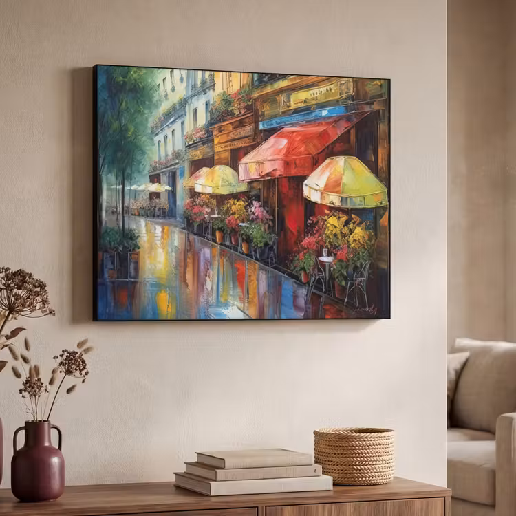 Art Frame - Straat - Olieverf - Kleurrijk - Stad — 7