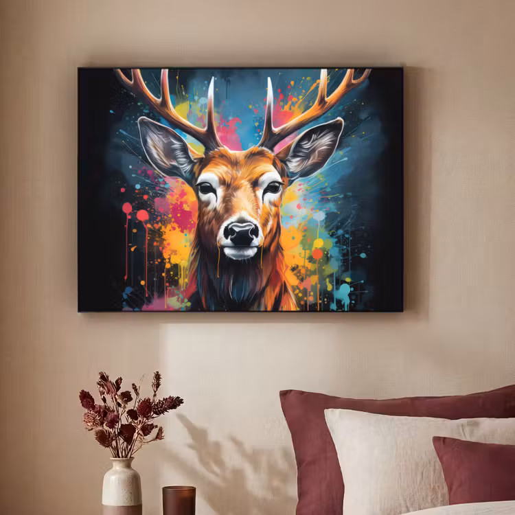 Art Frame - Hert - Graffiti - Dieren - Kleuren — 3