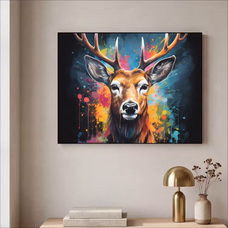 Art Frame - Hert - Graffiti - Dieren - Kleuren — 5