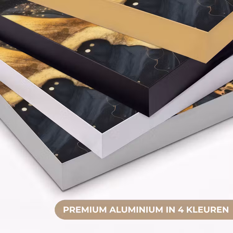 Art Frame - Marmer - Goud - Zwart - Abstract - Modern — 2
