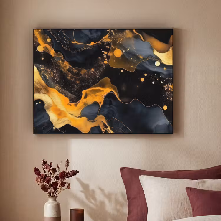 Art Frame - Marmer - Goud - Zwart - Abstract - Modern — 3