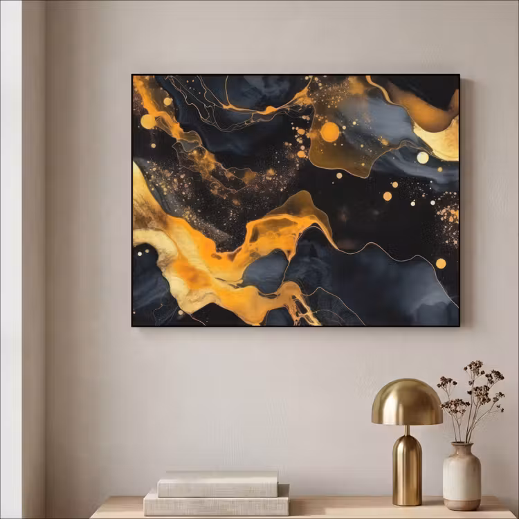 Art Frame - Marmer - Goud - Zwart - Abstract - Modern — 5