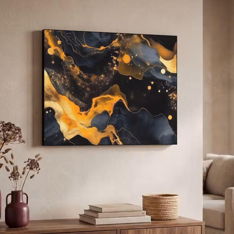 Art Frame - Marmer - Goud - Zwart - Abstract - Modern — 7