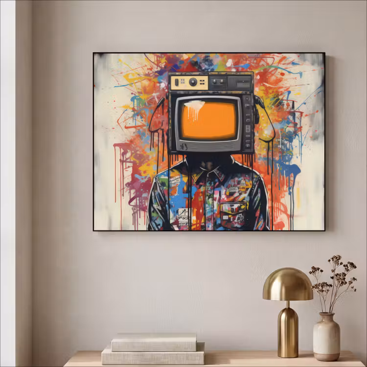 Art Frame - Televisie - Graffiti - Mens - Kleuren — 5
