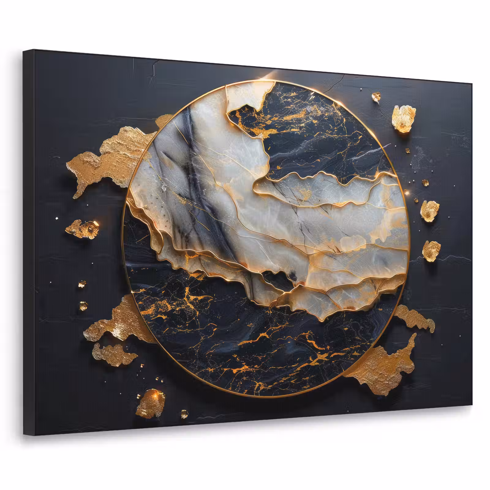 Art Frame - Kunst - Goud - Zwart - Modern - Abstract — 1