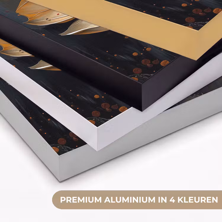 Art Frame - Bloemen - Goud - Kunst - Zwart - Modern — 2