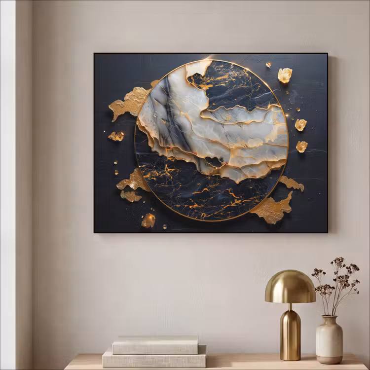 Art Frame - Kunst - Goud - Zwart - Modern - Abstract — 5