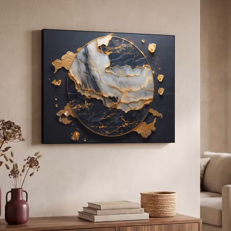 Art Frame - Kunst - Goud - Zwart - Modern - Abstract — 7