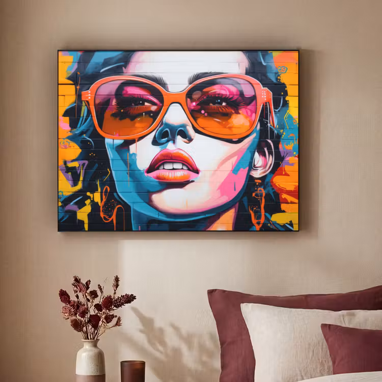 Art Frame - Vrouw - Bril - Kleuren - Graffiti — 3