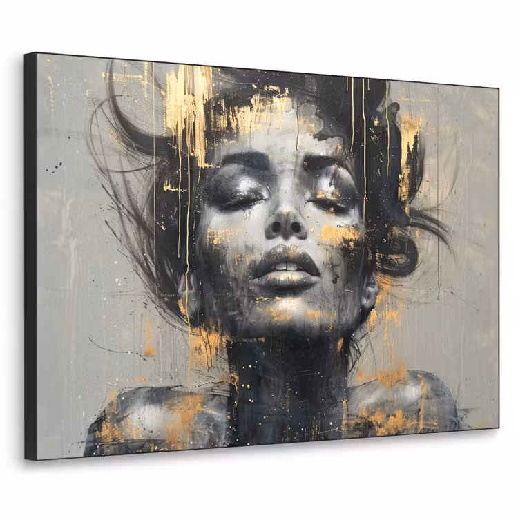 Art Frame - Vrouw - Kunst - Goud - Abstract - Glamour — 1