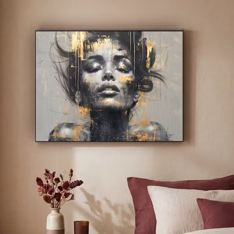 Art Frame - Vrouw - Kunst - Goud - Abstract - Glamour — 3