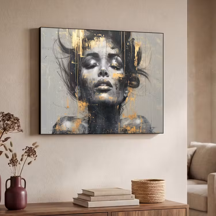 Art Frame - Vrouw - Kunst - Goud - Abstract - Glamour — 7