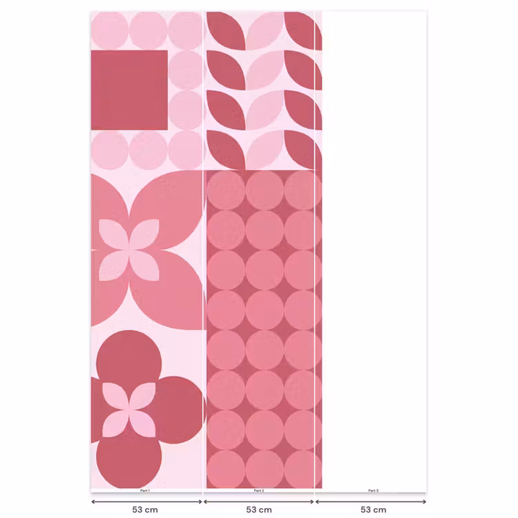Behang - Abstract - Geometrisch - Patroon - Modern - Roze — 6
