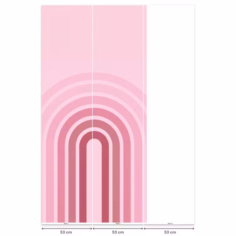 Behang - Regenboog - Roze - Abstract - Modern - Minimalistisch — 6