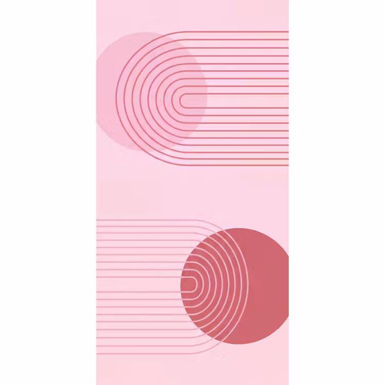 Behang - Vormen - Lijnen - Minimalistisch - Roze — 2