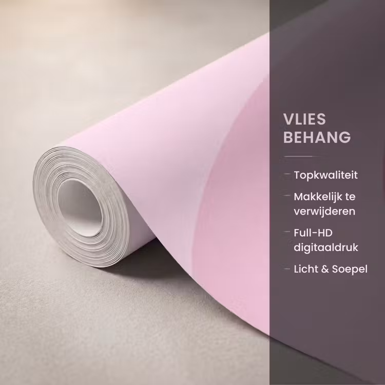 Behang - Vormen - Lijnen - Minimalistisch - Roze — 3