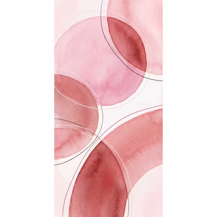 Behang - Abstract - Cirkels - Modern - Roze - Kunst — 2