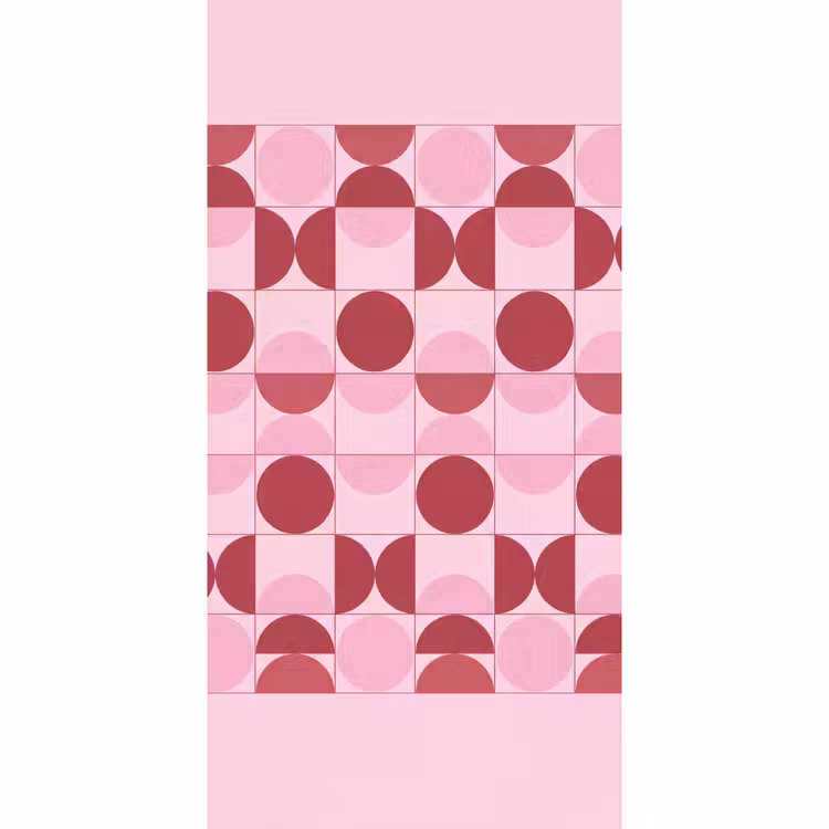 Behang - Abstract - Geometrisch - Cirkels - Roze - Modern — 2