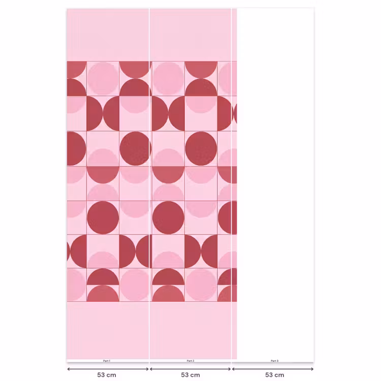 Behang - Abstract - Geometrisch - Cirkels - Roze - Modern — 6