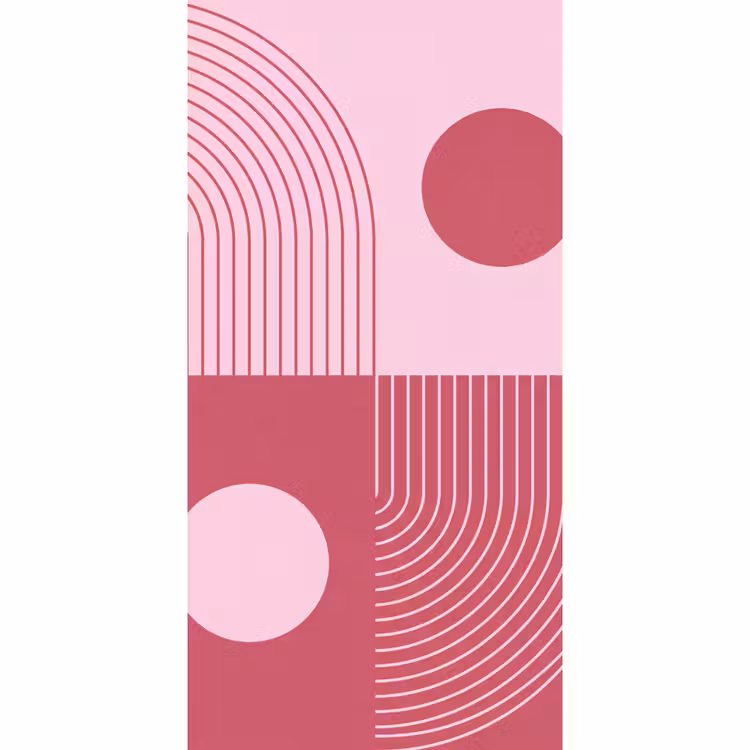 Behang - Geometrie - Patroon - Abstract - Roze - Modern — 2