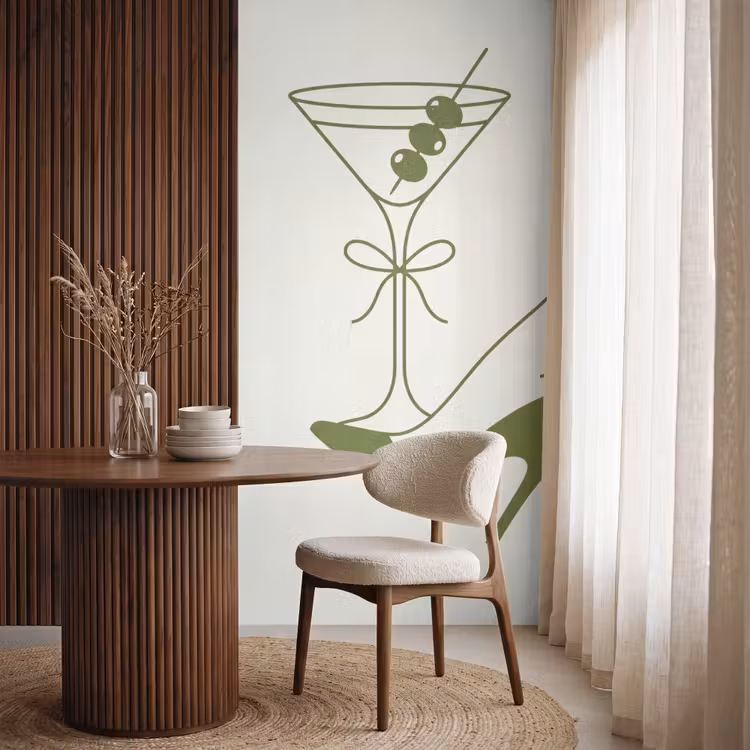 Behang - Drank - Martini - Hoge hak - Mode - Groen — 4