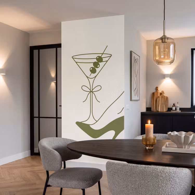 Behang - Drank - Martini - Hoge hak - Mode - Groen — 5